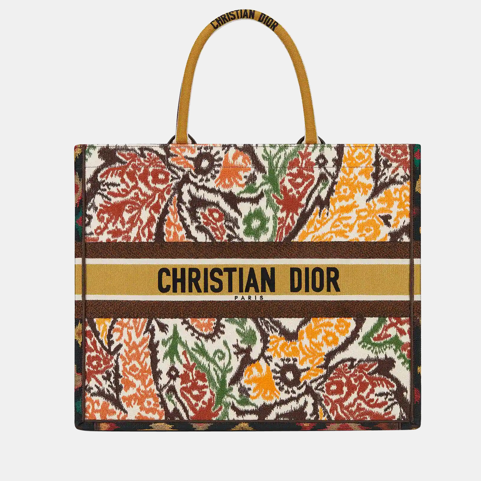 DIOR Yellow Multicolor Dior Paisley Embroidery LARGE BOOK TOTE M1286ZJAP885U