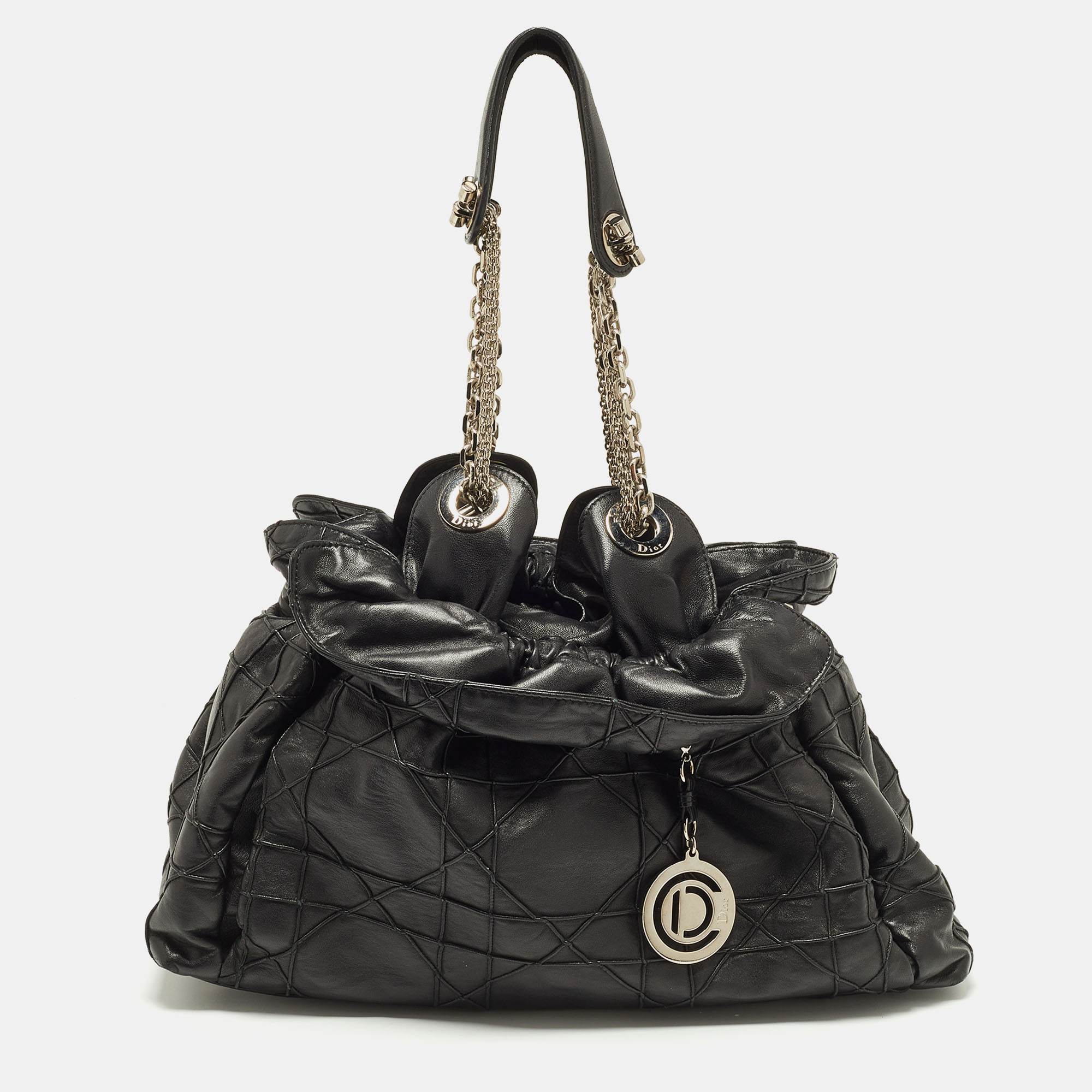 Dior Black Cannage Leather Le Trente Shoulder Bag