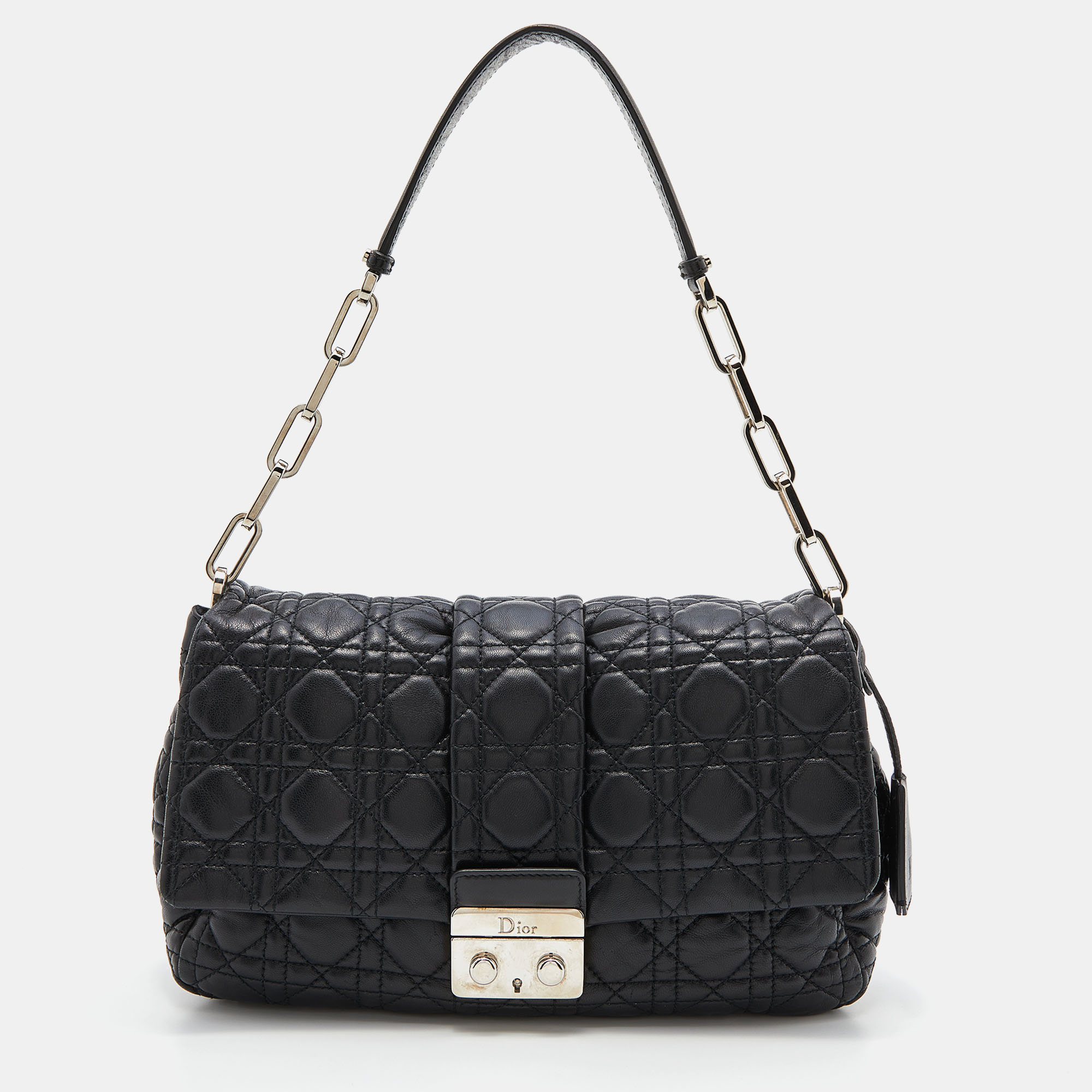 Dior Black Cannage Leather Miss Dior Flap Bag