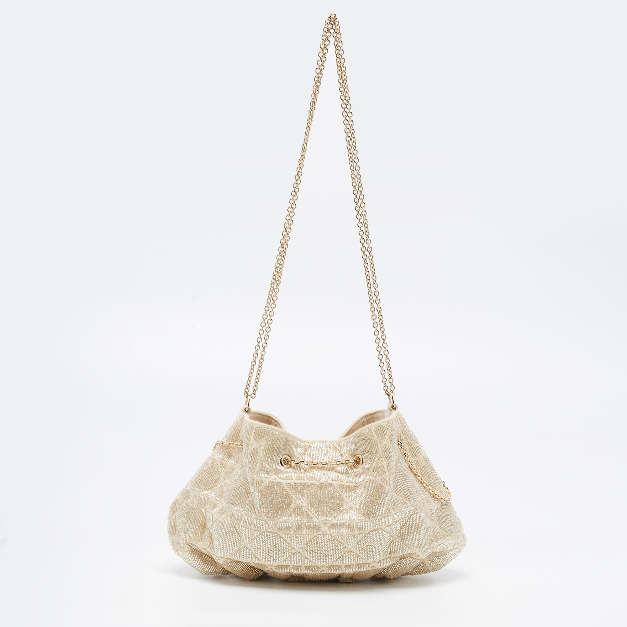 Dior Dusty Ivory Cannage Dream Bucket Bag