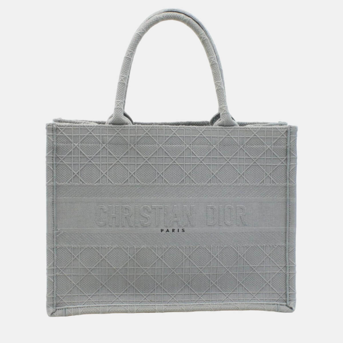 Dior Grey Canvas Medium Book Tote Bag