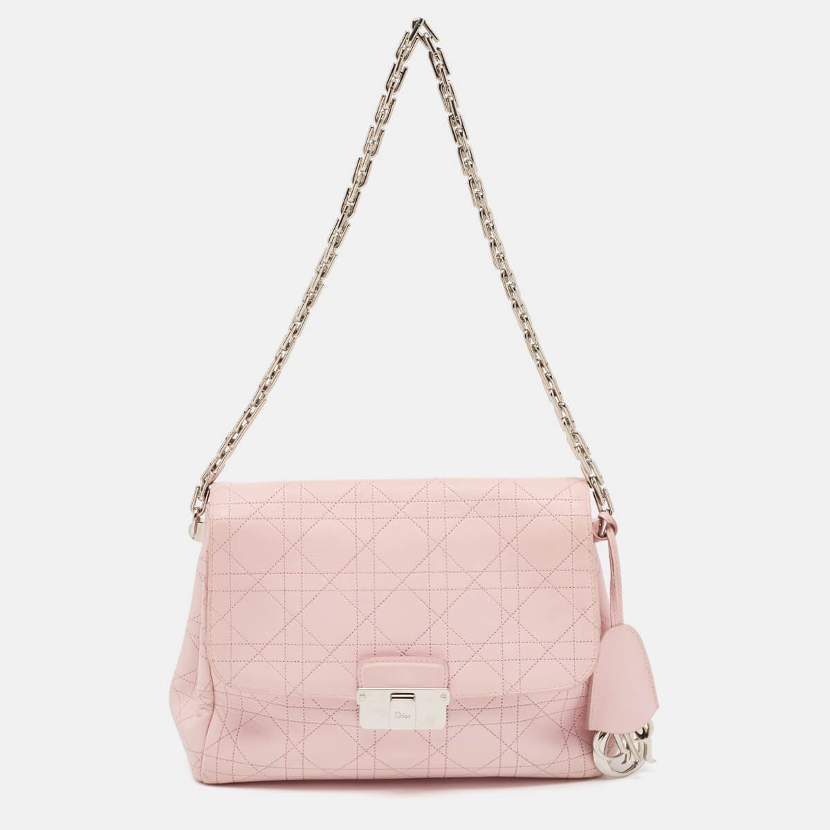 Dior Light Pink Cannage Leather Small Diorling Shoulder Bag