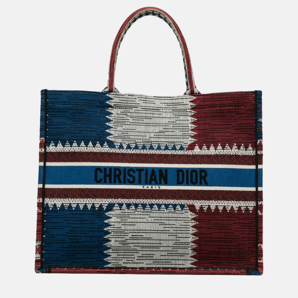 Dior Multicolour Large French Flag Book Tote
