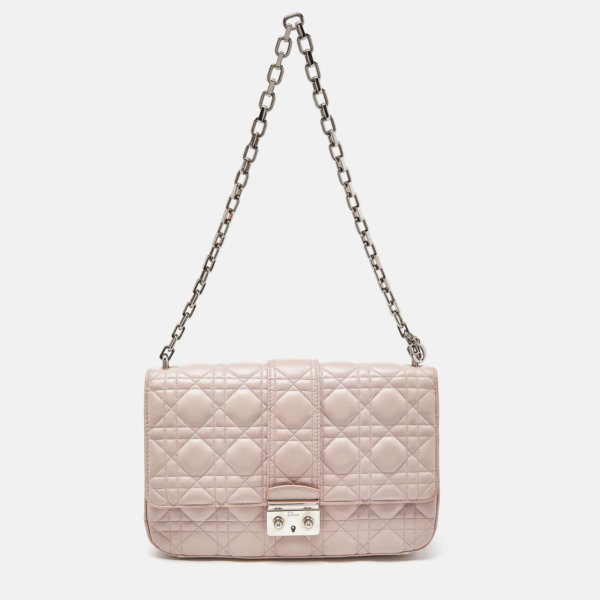 Dior Pink Cannage Leather Medium Miss Dior Shoulder Bag