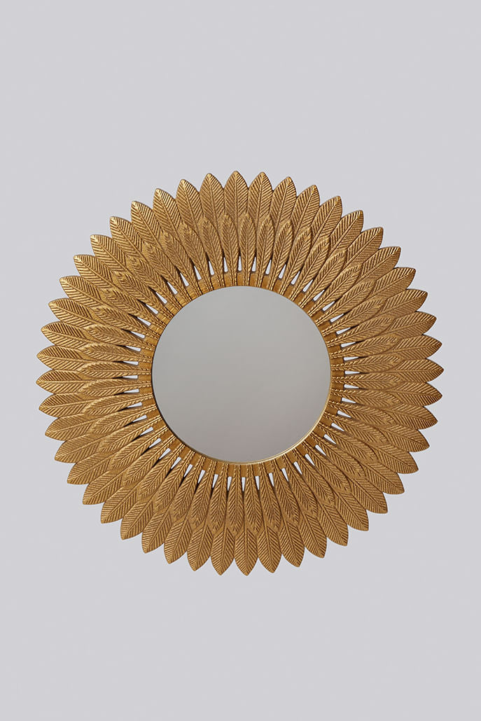 Gold Feathered Mirror