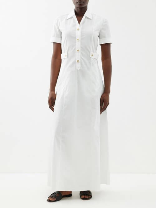 Gucci - Cotton-poplin Maxi Shirt Dress - Womens - Ivory