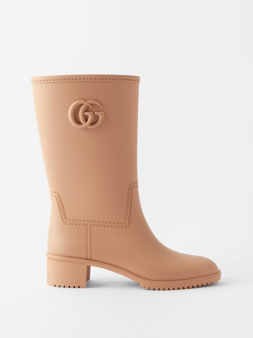 Gucci - GG-marmont 35 Rubber Boots - Womens - Beige