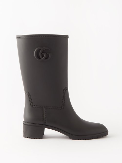 Gucci - GG-marmont 35 Rubber Boots - Womens - Black