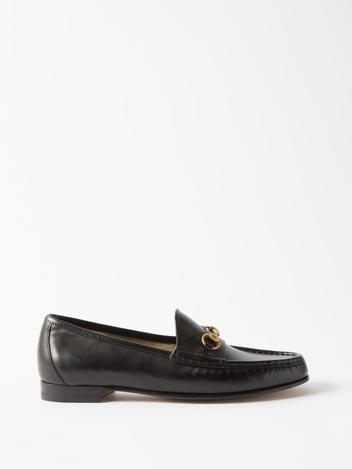 Gucci - Horsebit 1953 Leather Loafers - Womens - Black