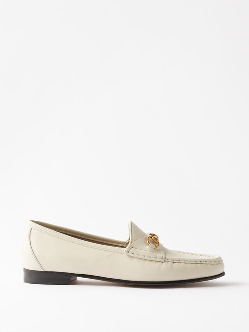 Gucci - Horsebit 1953 Leather Loafers - Womens - White