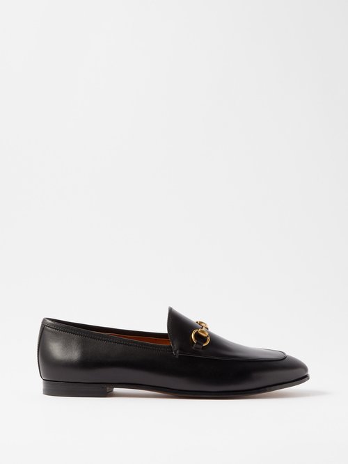 Gucci - Jordaan Horsebit Leather Loafers - Womens - Black