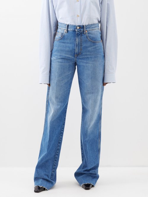 Gucci - Monumentale Wide-leg Jeans - Womens - Blue
