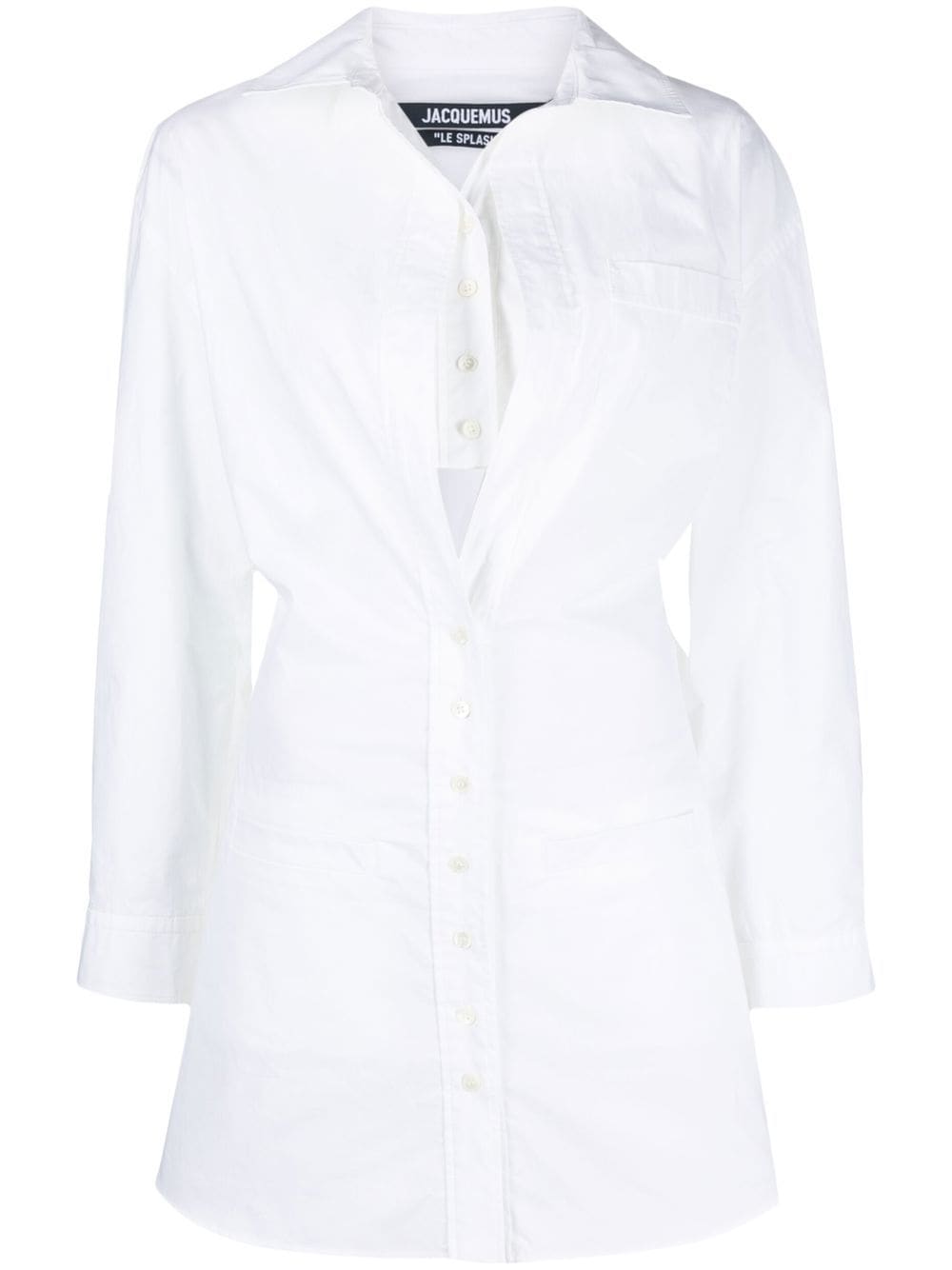 Jacquemus La Robe Baunhilha mini shirt dress - White