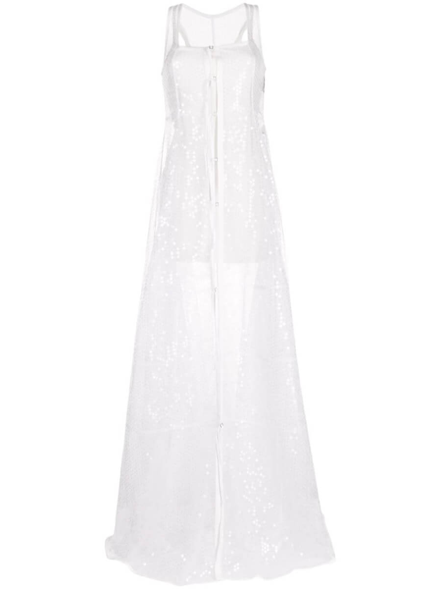 Jacquemus La Robe Dentelle maxi dress - White
