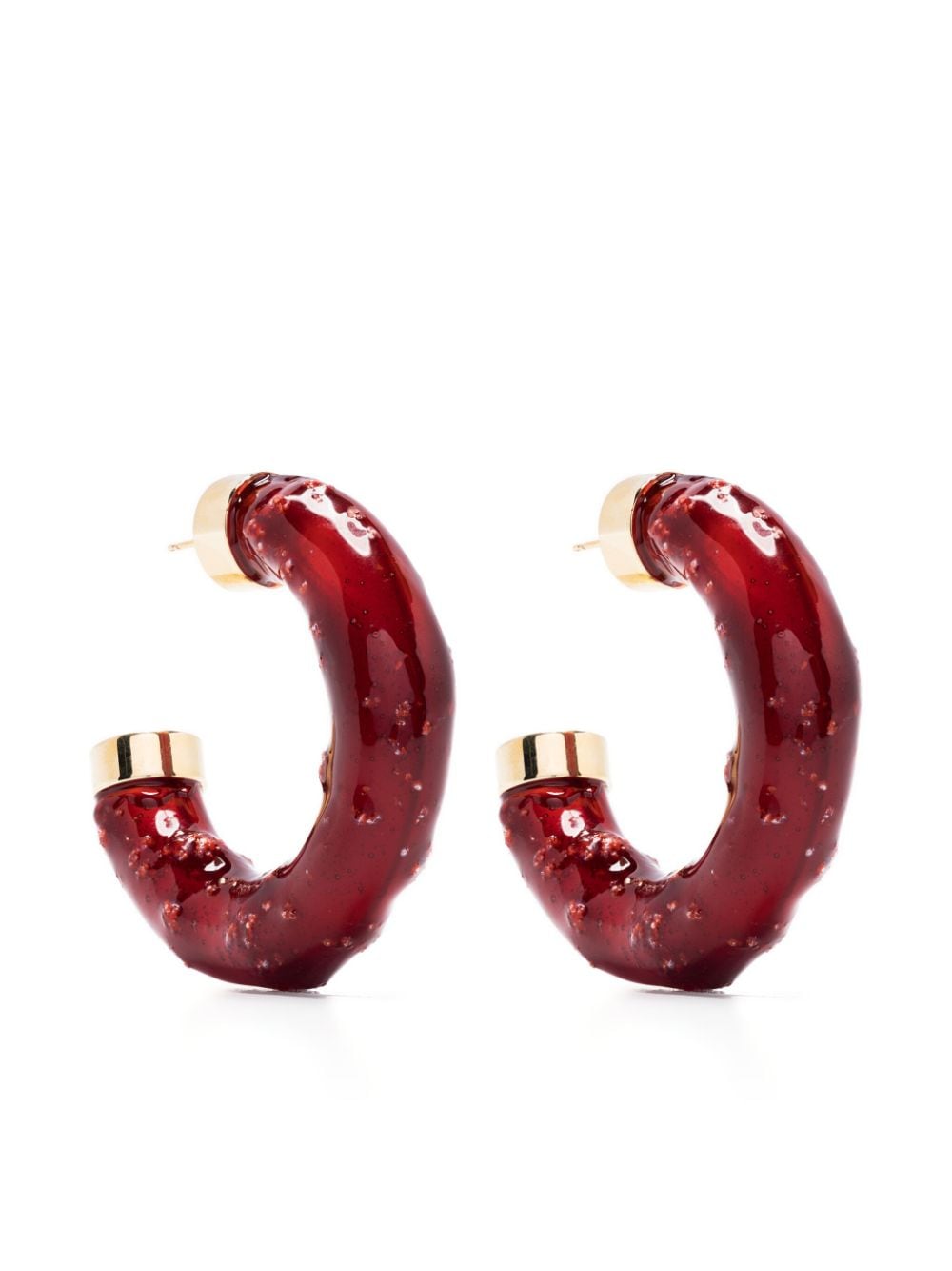 Jacquemus Les créoles Confiture hoop earrings - Red