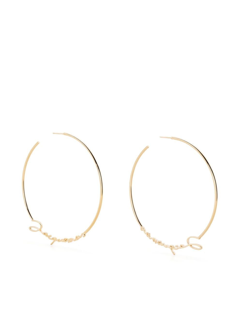 Jacquemus logo hoop earrings - Gold