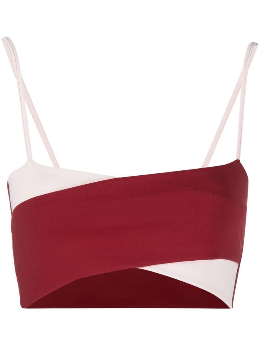 Live The Process Orion crossover sports bra - Red
