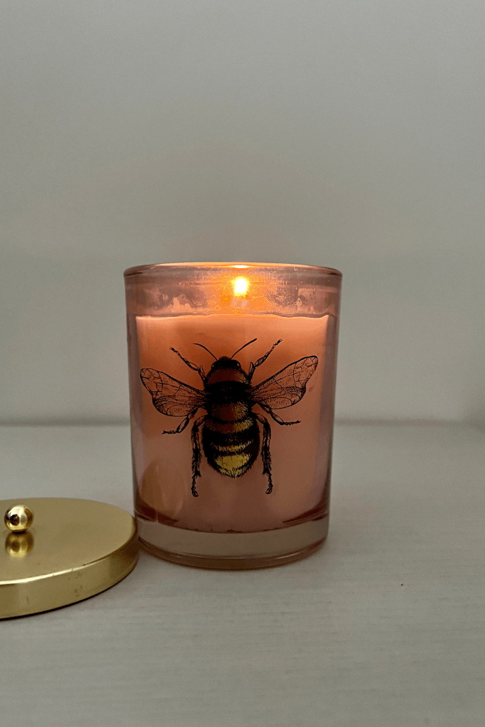 Rose scented Bee Candle
