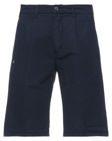 40weft Man Shorts & Bermuda Shorts Midnight blue Size 26 Cotton, Linen