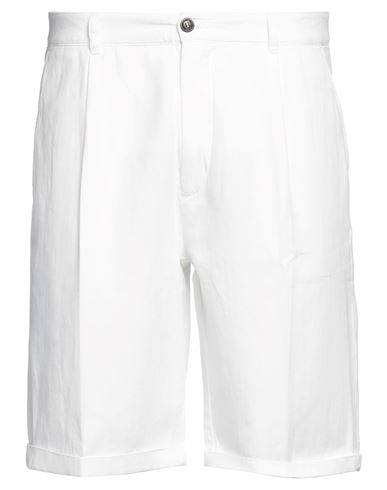 40weft Man Shorts & Bermuda Shorts White Size 36 Cotton, Linen