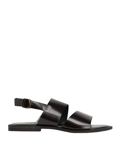 8 By Yoox Polish Leather Multi-strap Sandal Man Sandals Black Size 8 Calfskin