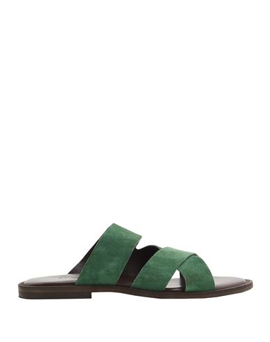 8 By Yoox Suede Leather Multi-strap Sandal Man Sandals Green Size 9 Calfskin
