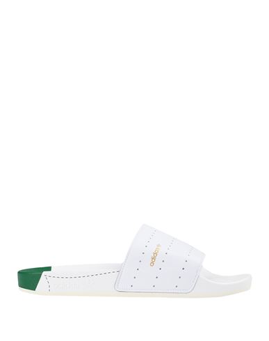 Adidas Originals Adilette Man Sandals White Size 6 Soft Leather
