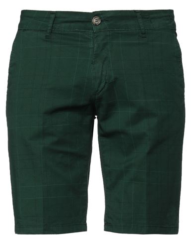 Ago. ra. lo. Man Shorts & Bermuda Shorts Dark green Size 28 Cotton, Elastane