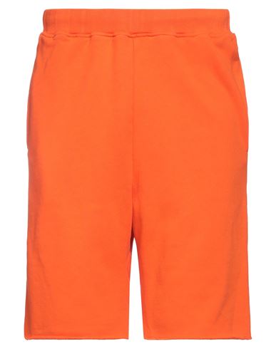 Aries Man Shorts & Bermuda Shorts Orange Size S Cotton