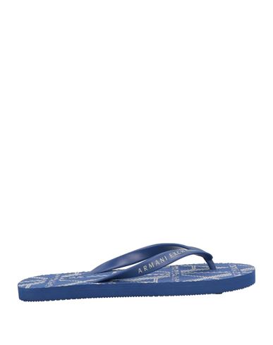 Armani Exchange Man Thong sandal Blue Size 6.5 Rubber