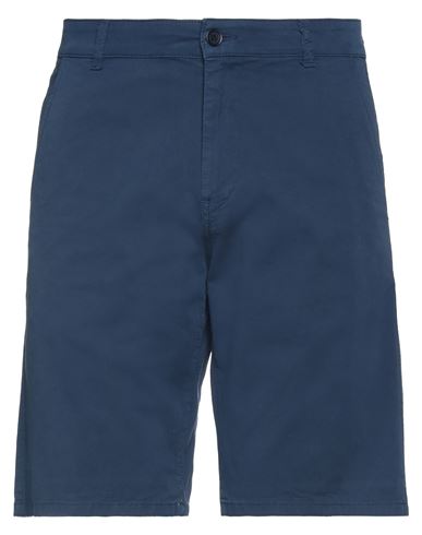 Aspesi Man Shorts & Bermuda Shorts Navy blue Size 38 Cotton, Elastane
