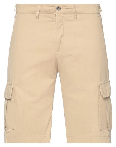 B Settecento Man Shorts & Bermuda Shorts Beige Size 32 Cotton, Linen, Elastane