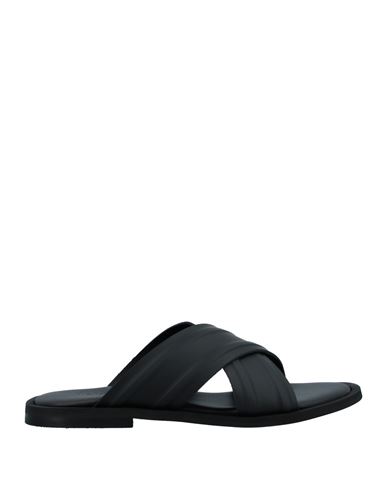 Baldinini Man Sandals Black Size 6 Soft Leather
