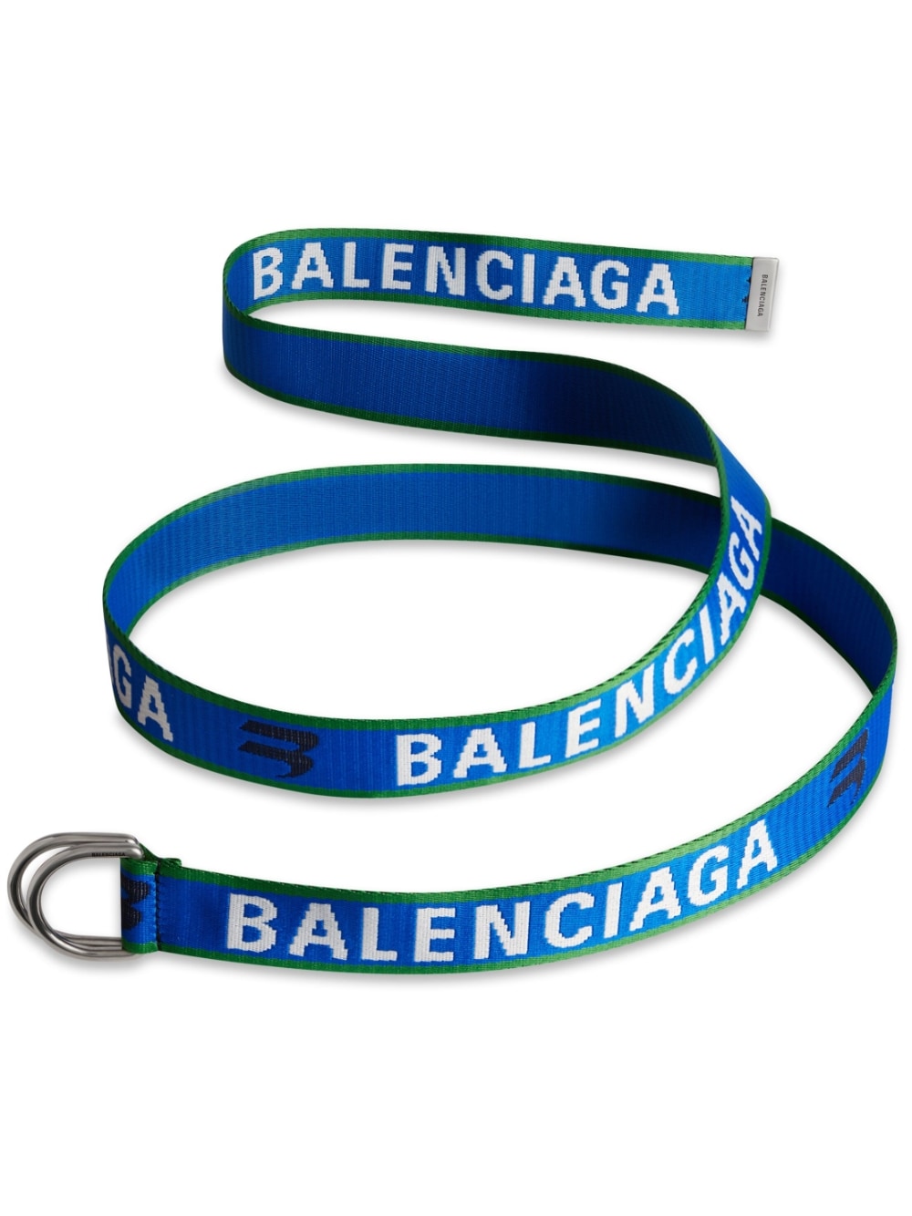 Balenciaga D-ring logo belt - Blue