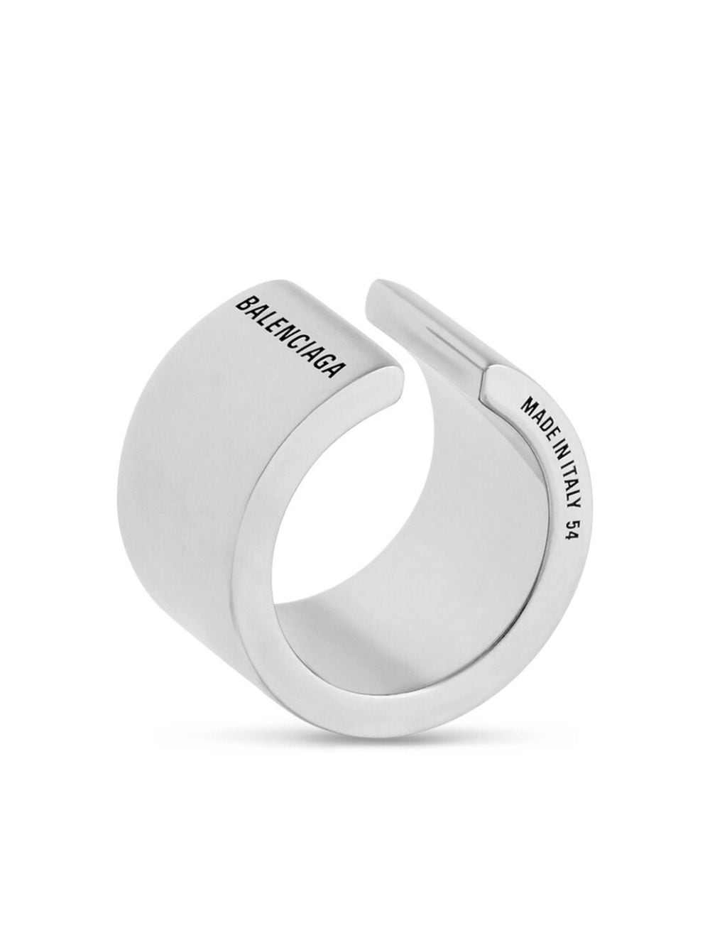 Balenciaga Garage logo-print ring - Silver