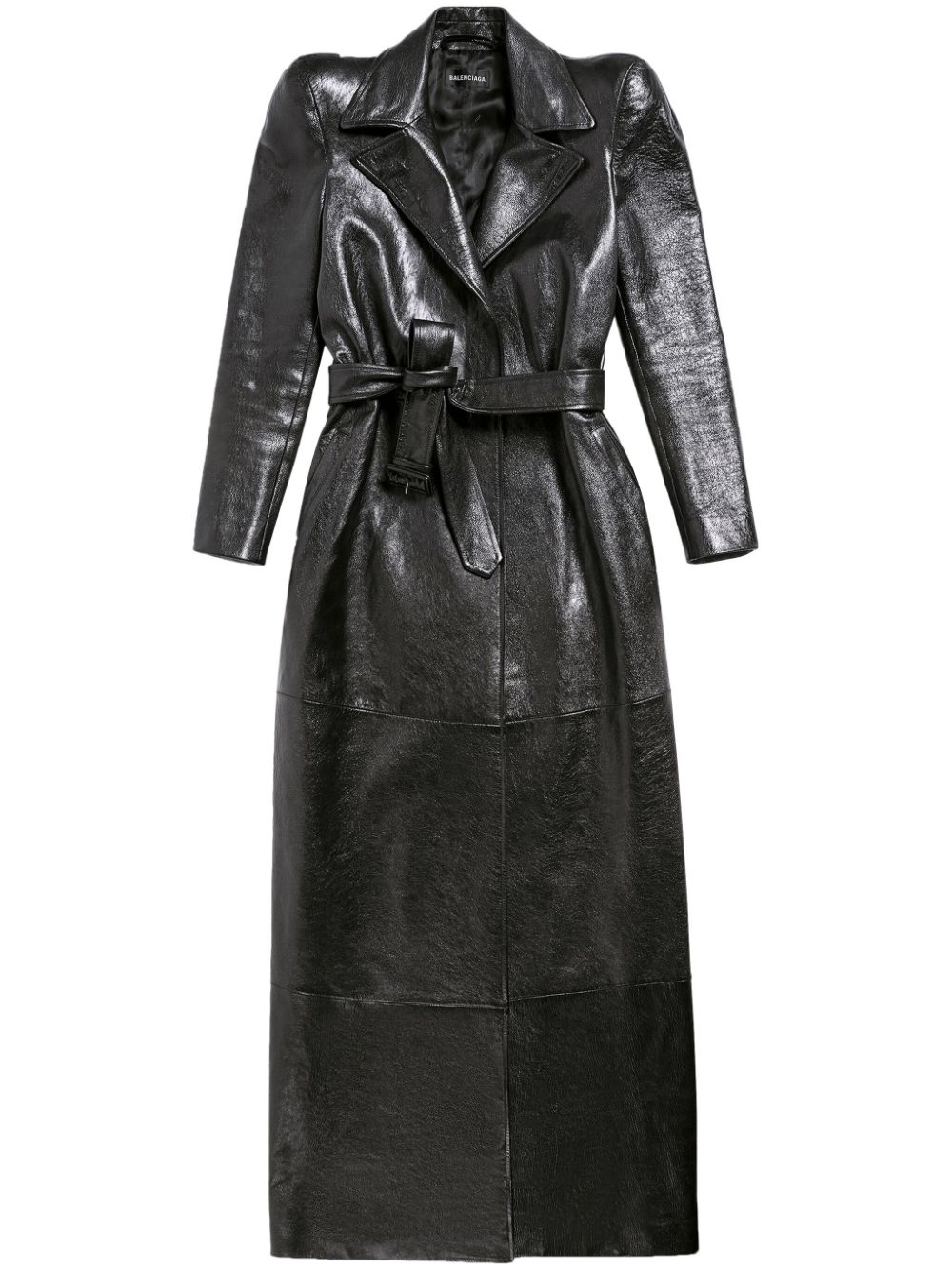 Balenciaga Round Shoulder maxi trench coat - Black