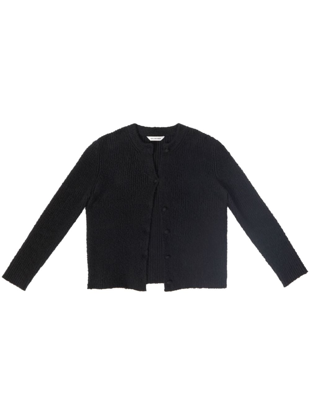 Balenciaga chunky-knit cotton cardigan - Black