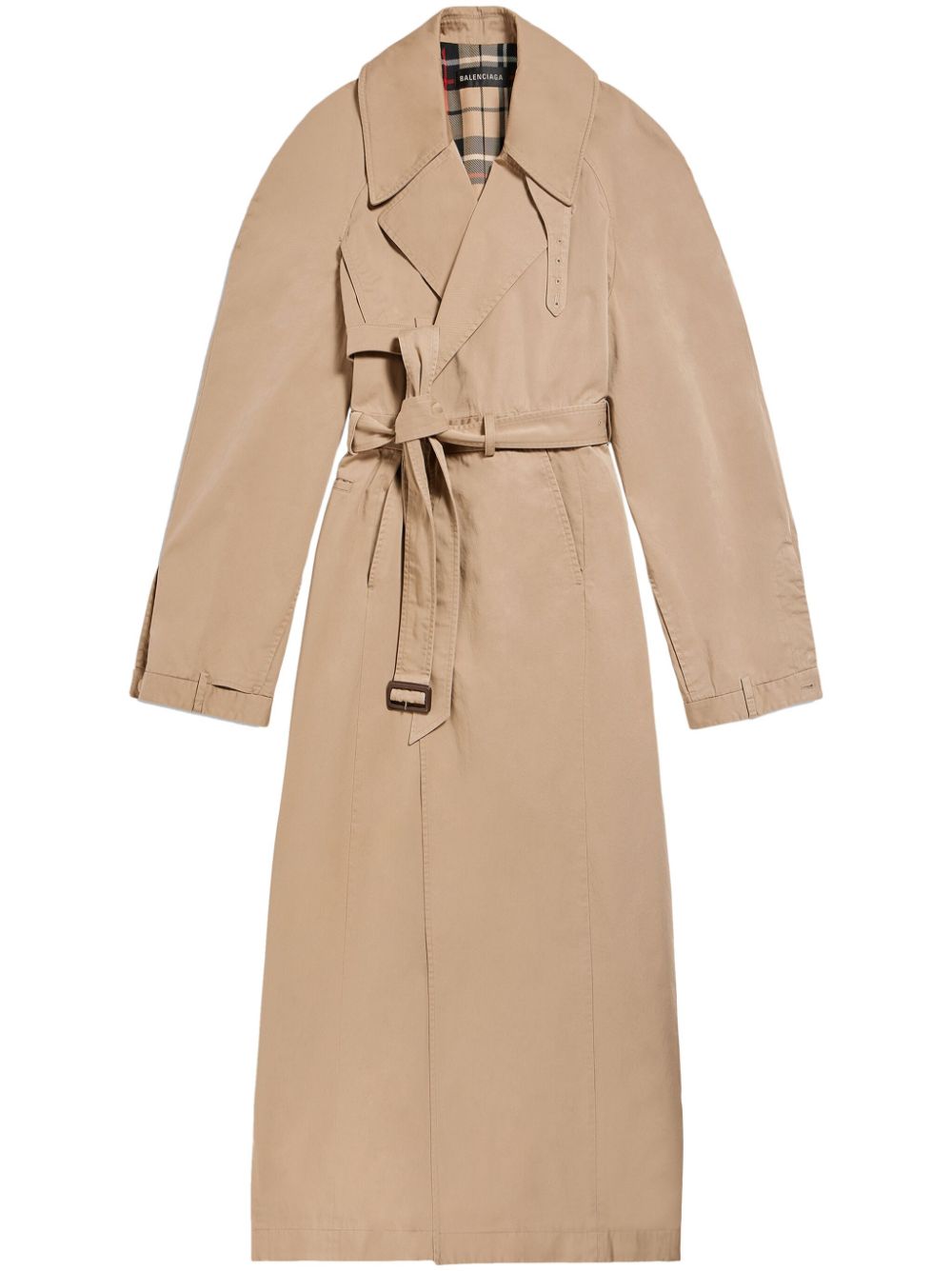 Balenciaga deconstructed cotton trench coat - Brown