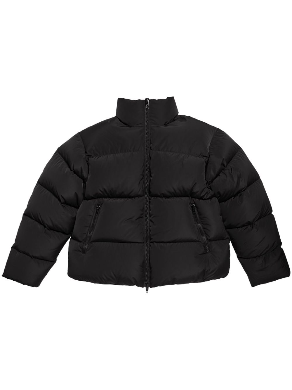 Balenciaga logo-print puffer jacket - Black