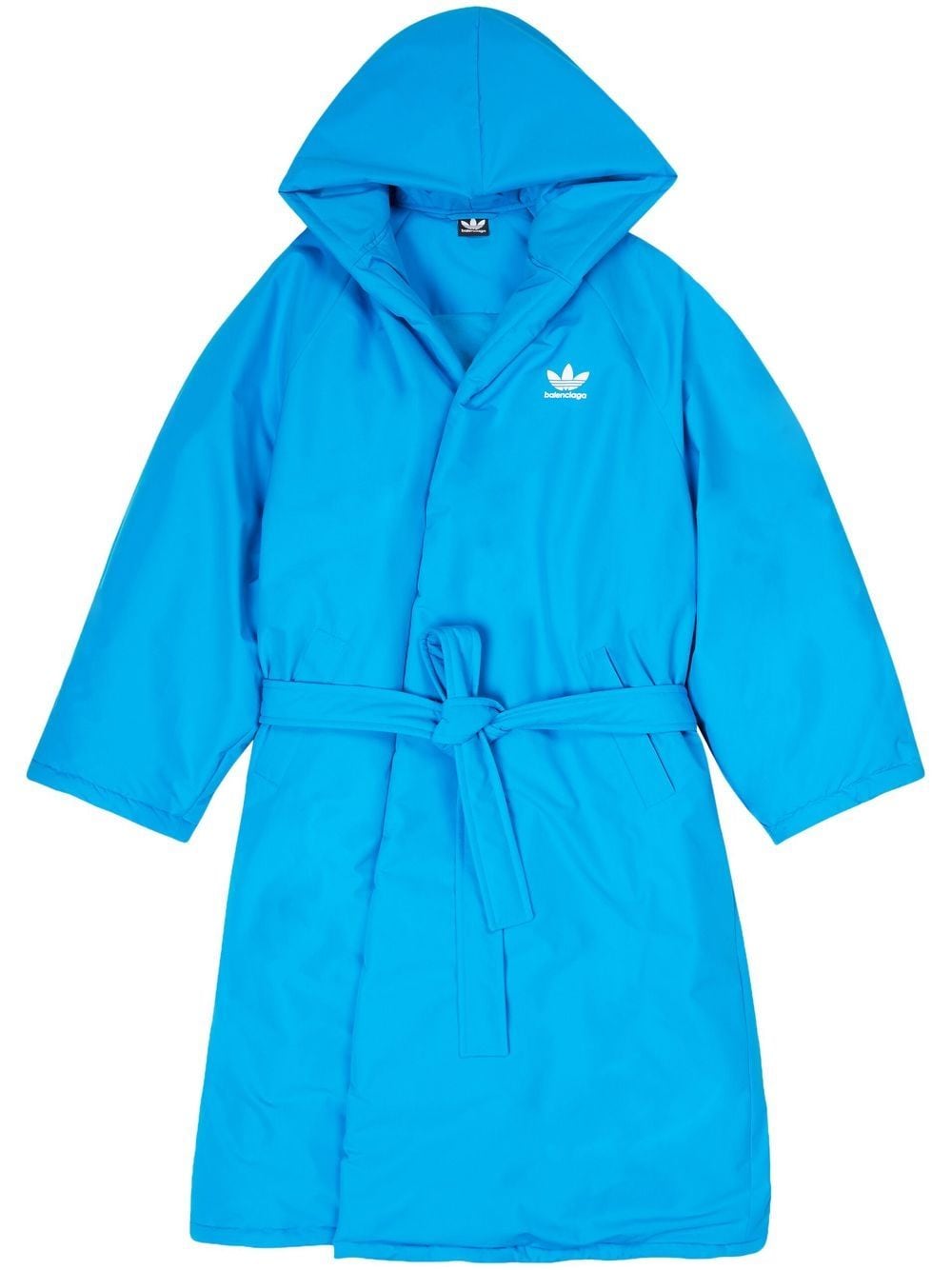 Balenciaga padded hooded coat - Blue