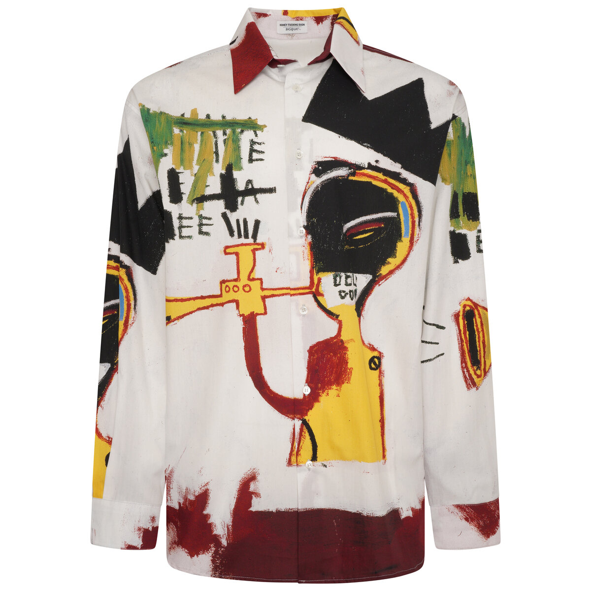 Basquiat Graphics Oversized Long-sleeved Shirt L Off White