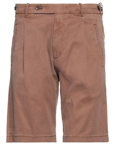 Berwich Man Shorts & Bermuda Shorts Light brown Size 30 Cotton, Linen, Elastane
