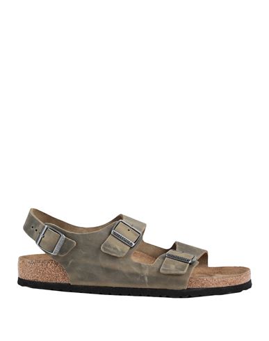 Birkenstock Man Sandals Military green Size 13 Soft Leather