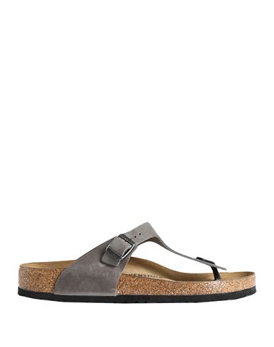 Birkenstock Man Thong sandal Grey Size 8 Soft Leather