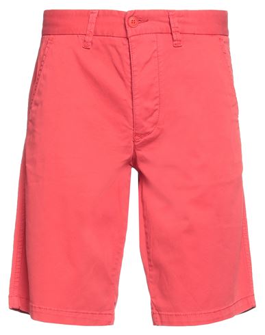 Blauer Man Shorts & Bermuda Shorts Red Size 30 Cotton, Elastane