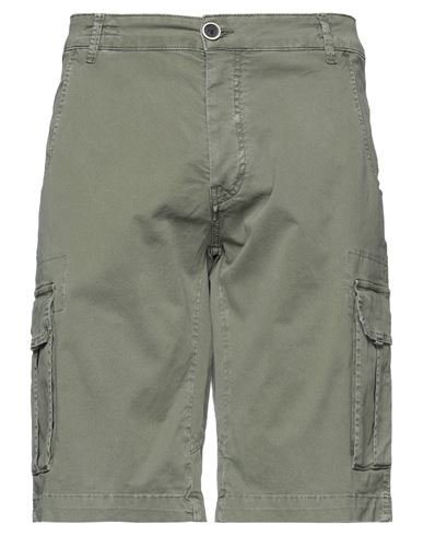 Bomboogie Man Shorts & Bermuda Shorts Military green Size 28 Cotton, Elastane