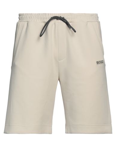 Boss Man Shorts & Bermuda Shorts Ivory Size L Cotton, Polyester, Elastane