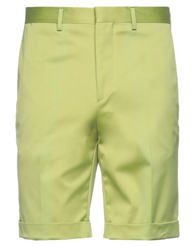 Brian Dales Man Shorts & Bermuda Shorts Acid green Size 36 Cotton, Polyester, Lycra
