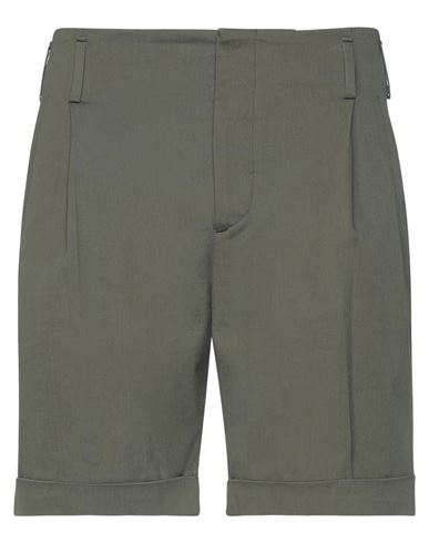Brian Dales Man Shorts & Bermuda Shorts Military green Size 34 Cotton, Elastane