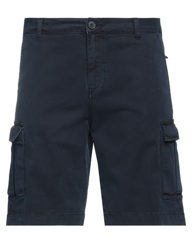 Brian Dales Man Shorts & Bermuda Shorts Navy blue Size 29 Cotton, Elastane